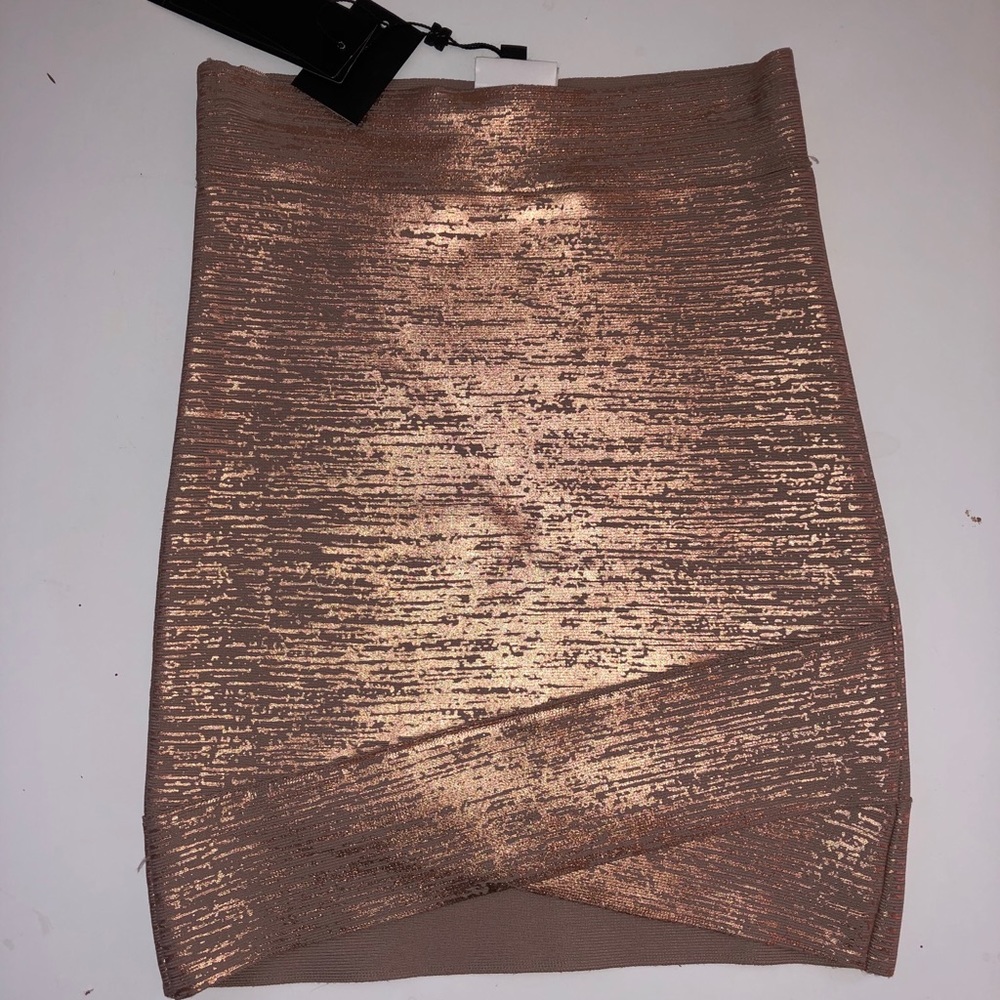 BCBGMaxazria Rose Gold Skirt
